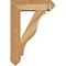 Ekena Millwork Funston Arts and Crafts Rough Sawn Bracket w/ Offset Brace, Western Red Cedar, 6"W x 18"D x 26"H BKT0604X18X26FST03RWR - alternate 4